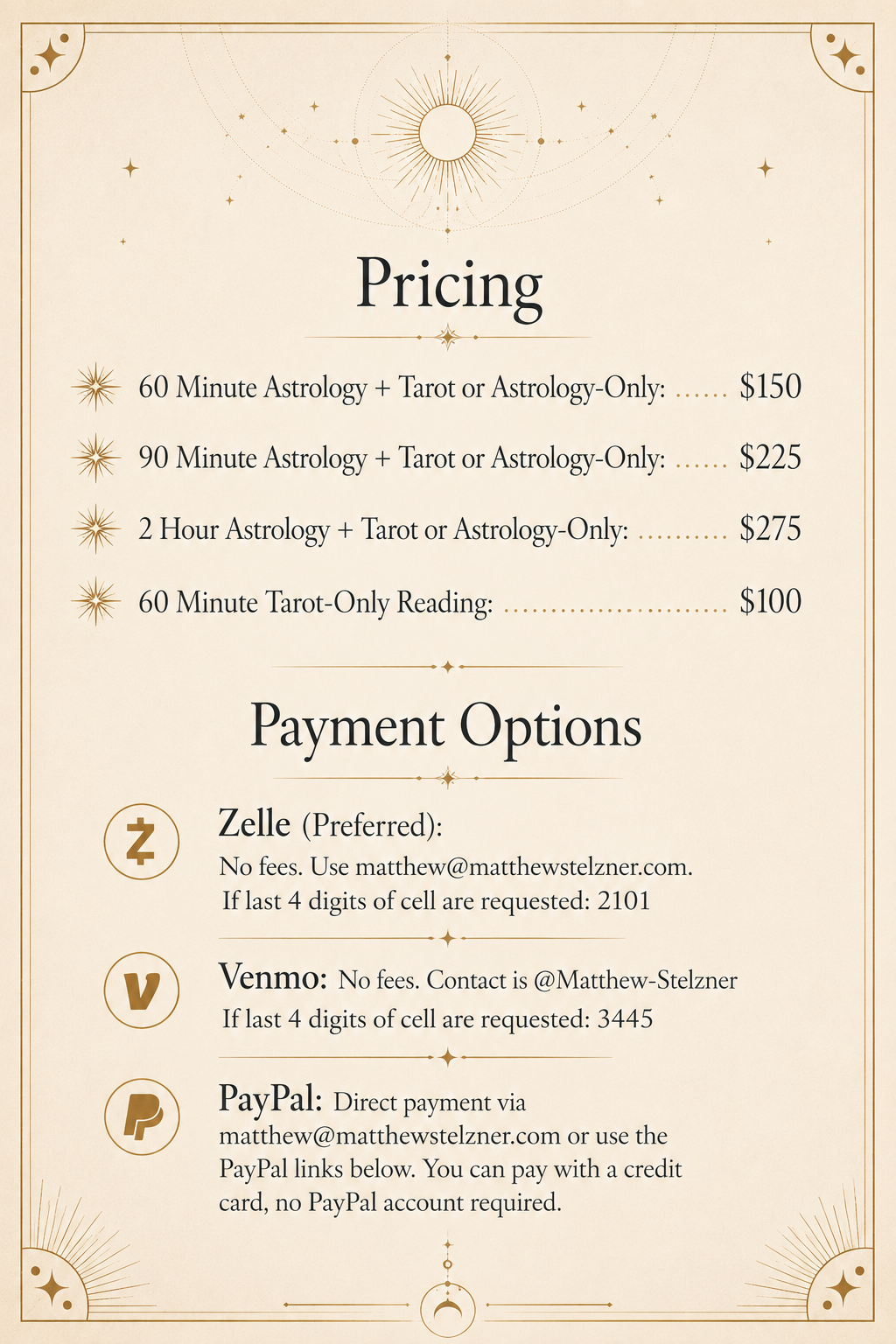 Pricing and Payment Options