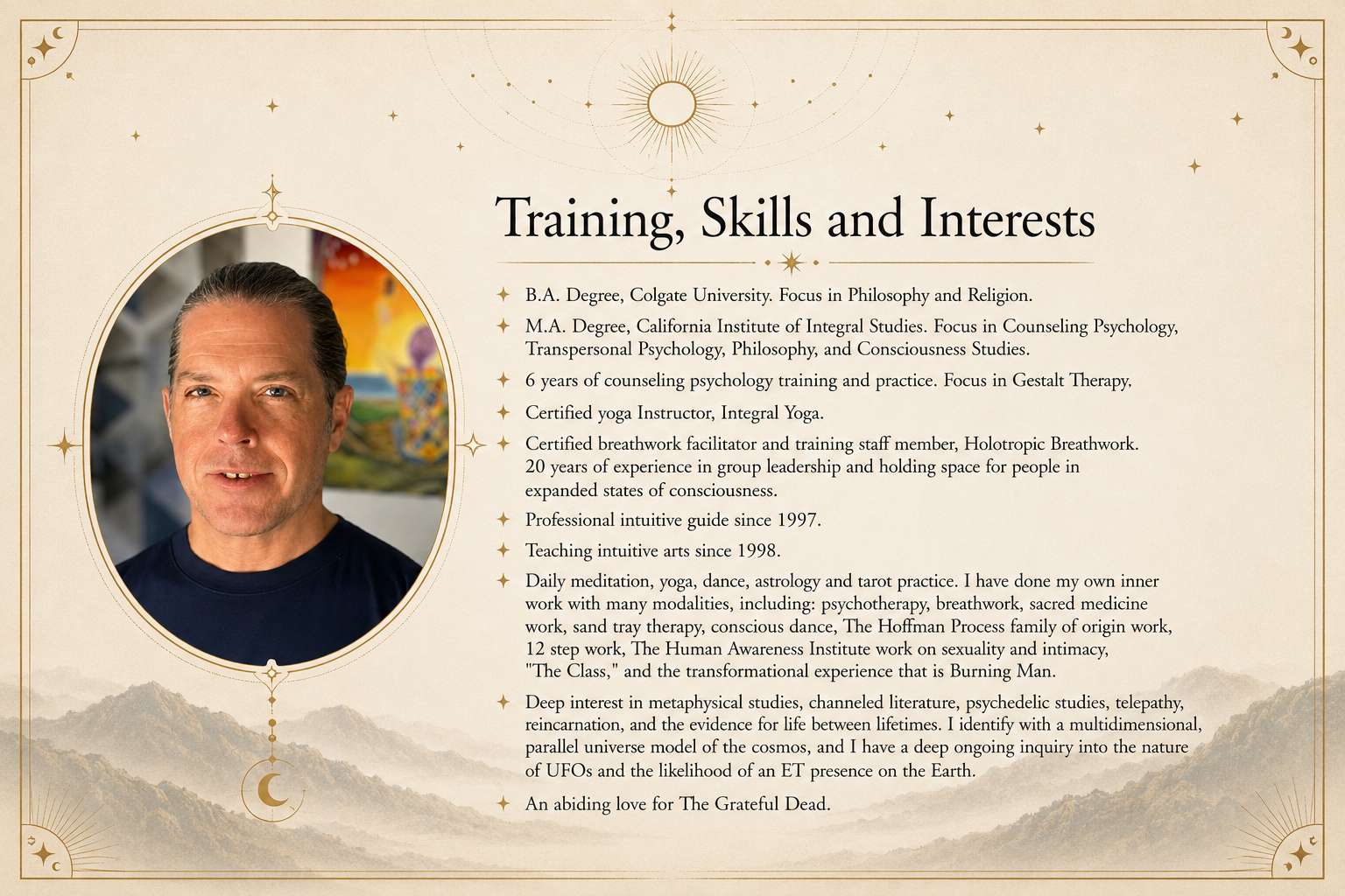 Training, Skills and Interests